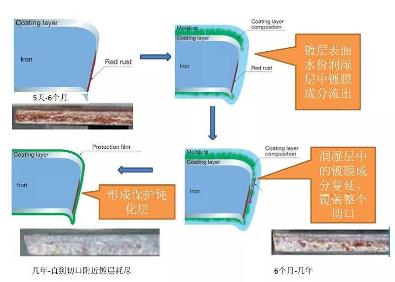 鋅鋁鎂鍍層鋼板自修復